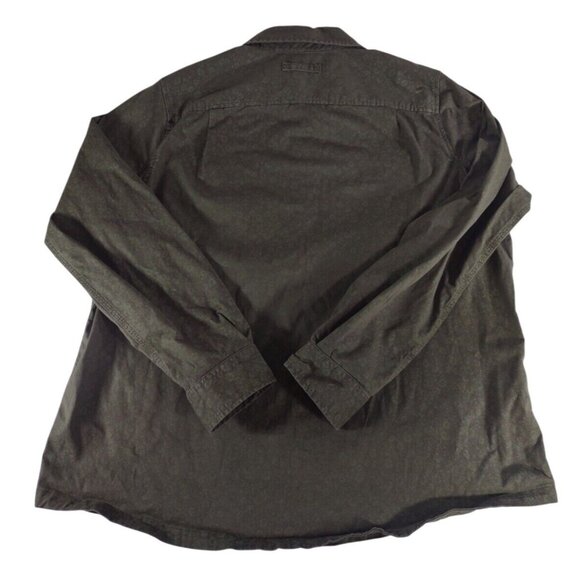 Duluth Trading Co Womens Button Up Top Size 2XL Green Floral Long Sleeve - Picture 4 of 6